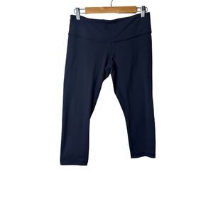 lululemon vintage low rise 21" cropped leggings black size 8